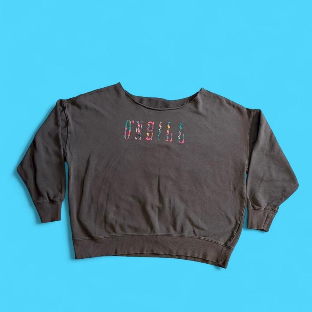 Oneil cropped crewneck floral surf sweatshirt
